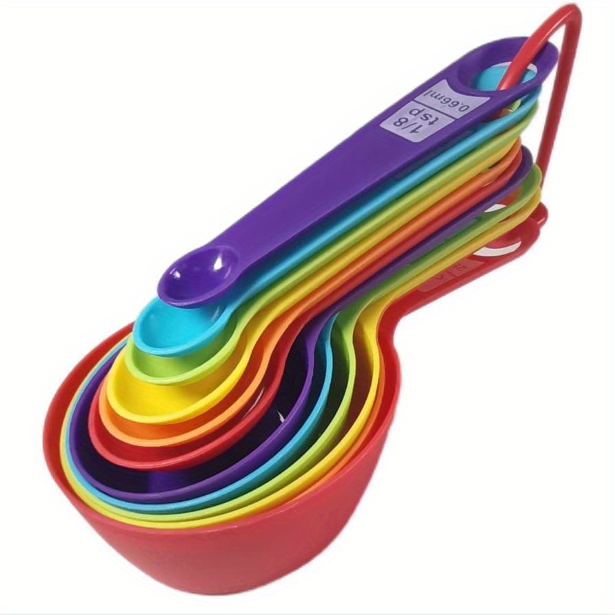 6pcs Colorful Plastic Measuring Cups with Scale - Big Capacity Baking  Spoons for Accurate Measurements - Kitchen Essentials