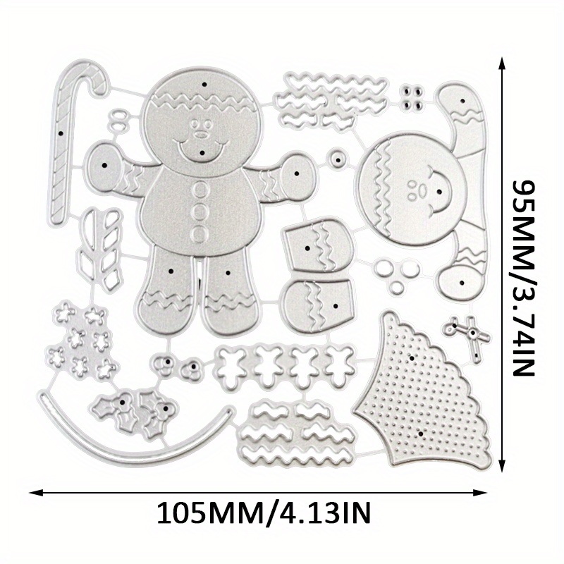 ZFPARTY Christmas Gingerbread Cookie Bows Metal Cutting Dies Stencils for  DIY Scrapbooking Decorative Embossing DIY Paper Cards