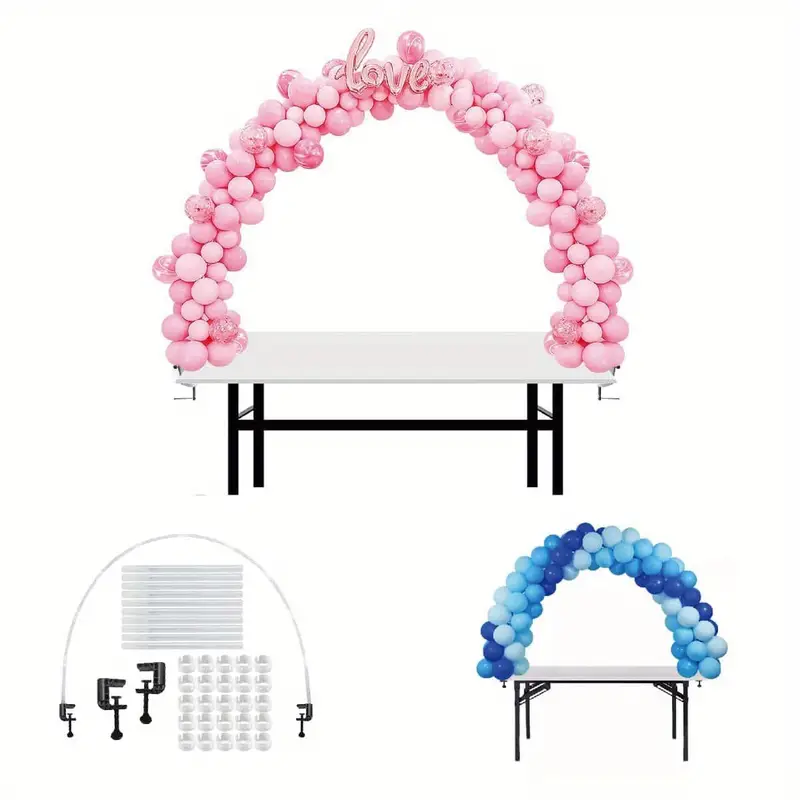 Set, Table Balloon Arch And Balloon Column Stand Kit For Table Adjustable  Arch Kit 63 Inches Balloon Tower Stand With Pole And Water Fillable Base For