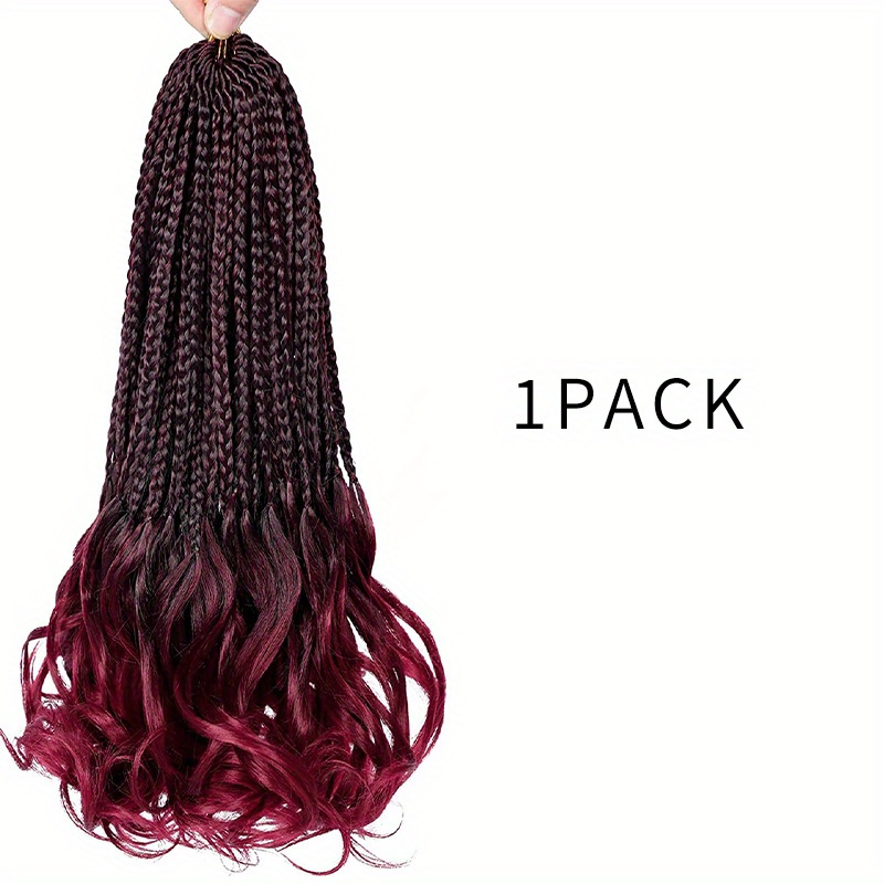 Long Braids Curly Ends Crochet Hair Extensions 35 1pack 8pack