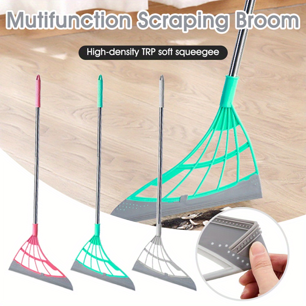 1pc Home Bathroom Cleaning Broom, Magic Broom With Retractable Handle For  Wet And Dry Use