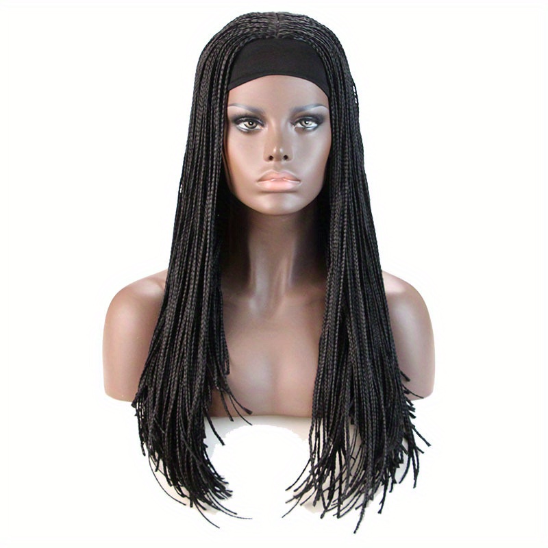 Box Braided Wigs Headband Women Synthetic Short/long - Temu