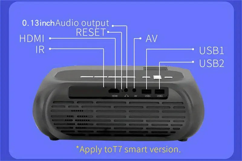 t7 us 720p hot sale hd home theater mini portable intelligent projector pocket digital projector details 8
