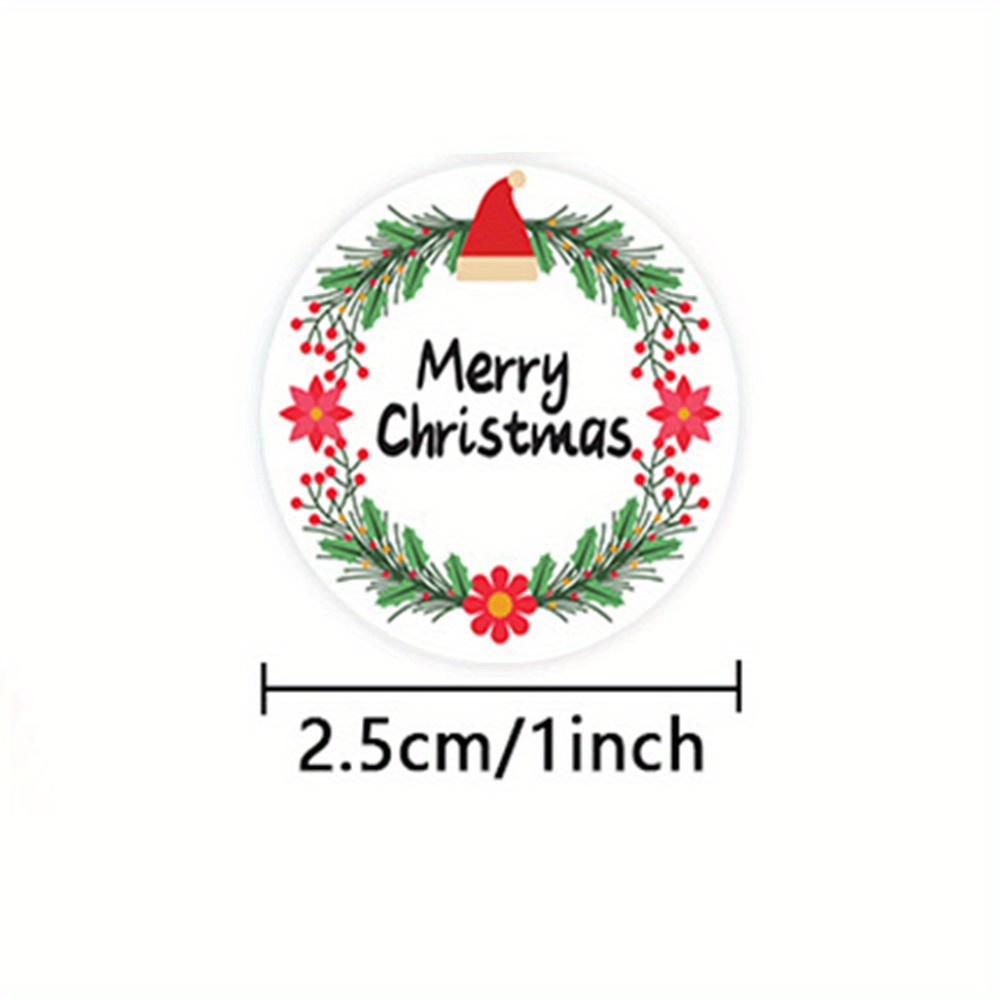 Merry Christmas Holiday Stickers Wreath Adhesive Stickers - Temu