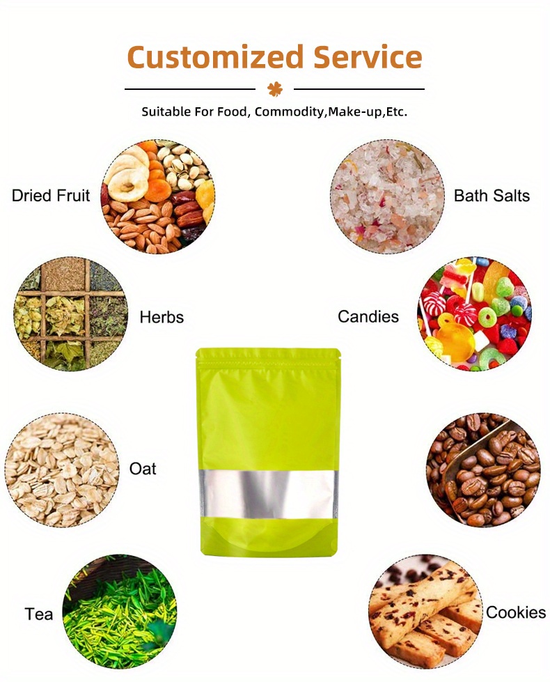 Color Window Self standing White Food Trial Packaging Bag Temu Canada
