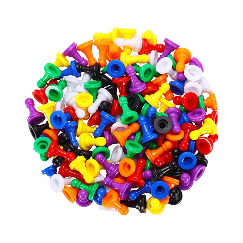  Assorted 1 Inch Multi-Color Pawns Pieces for Board Games,  Component, Tabletop Markers,Arts & Crafts (24 Pack) : Toys & Games