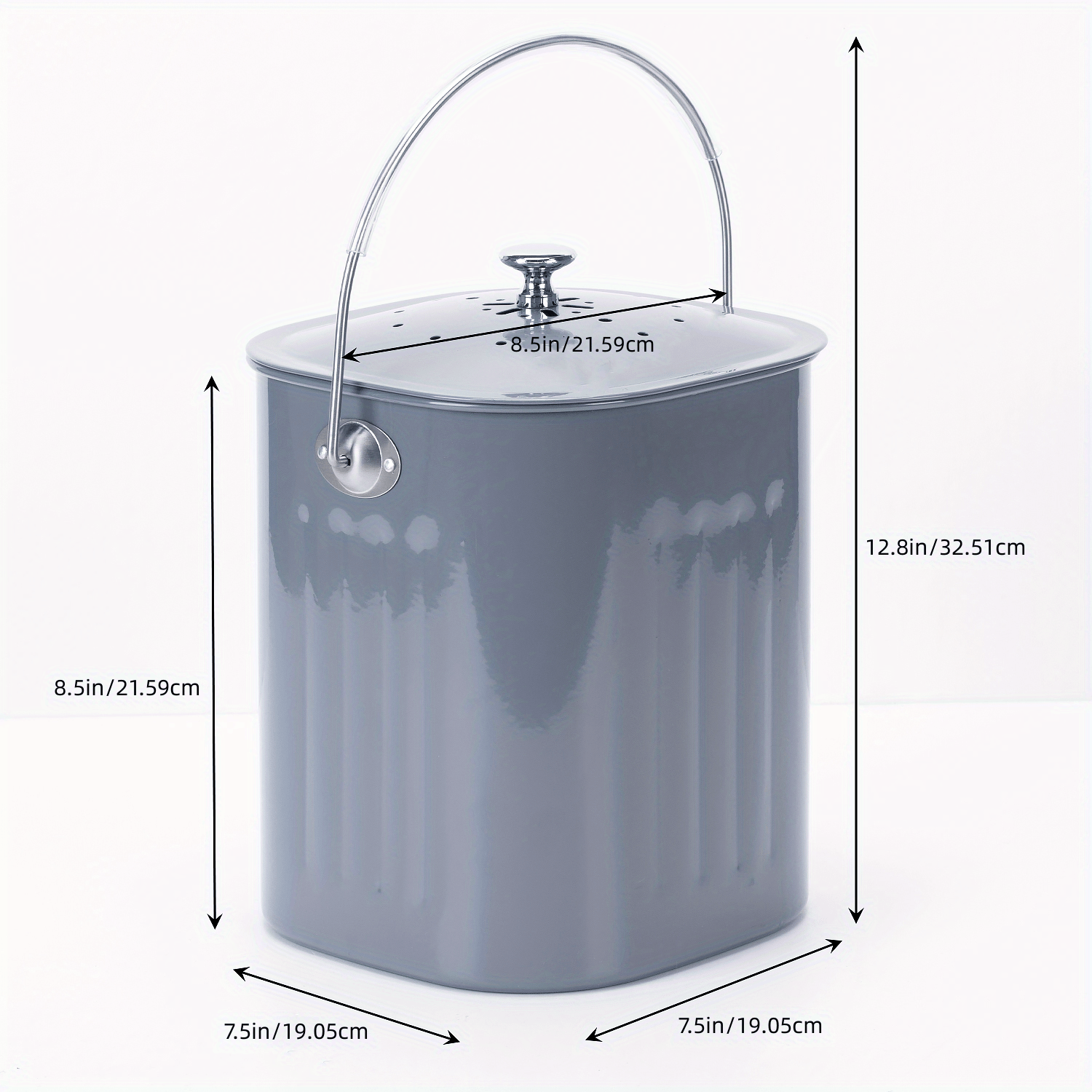 Compost Bin With Lid For Countertop, Rust Proof Indoor Composter Bucket,  Non Smell Filters (white) - Temu