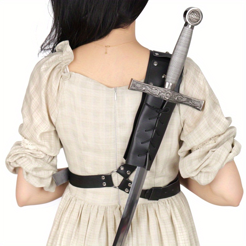 Medieval Adjustable Pu Leather Sword Cover Belt Costume - Temu