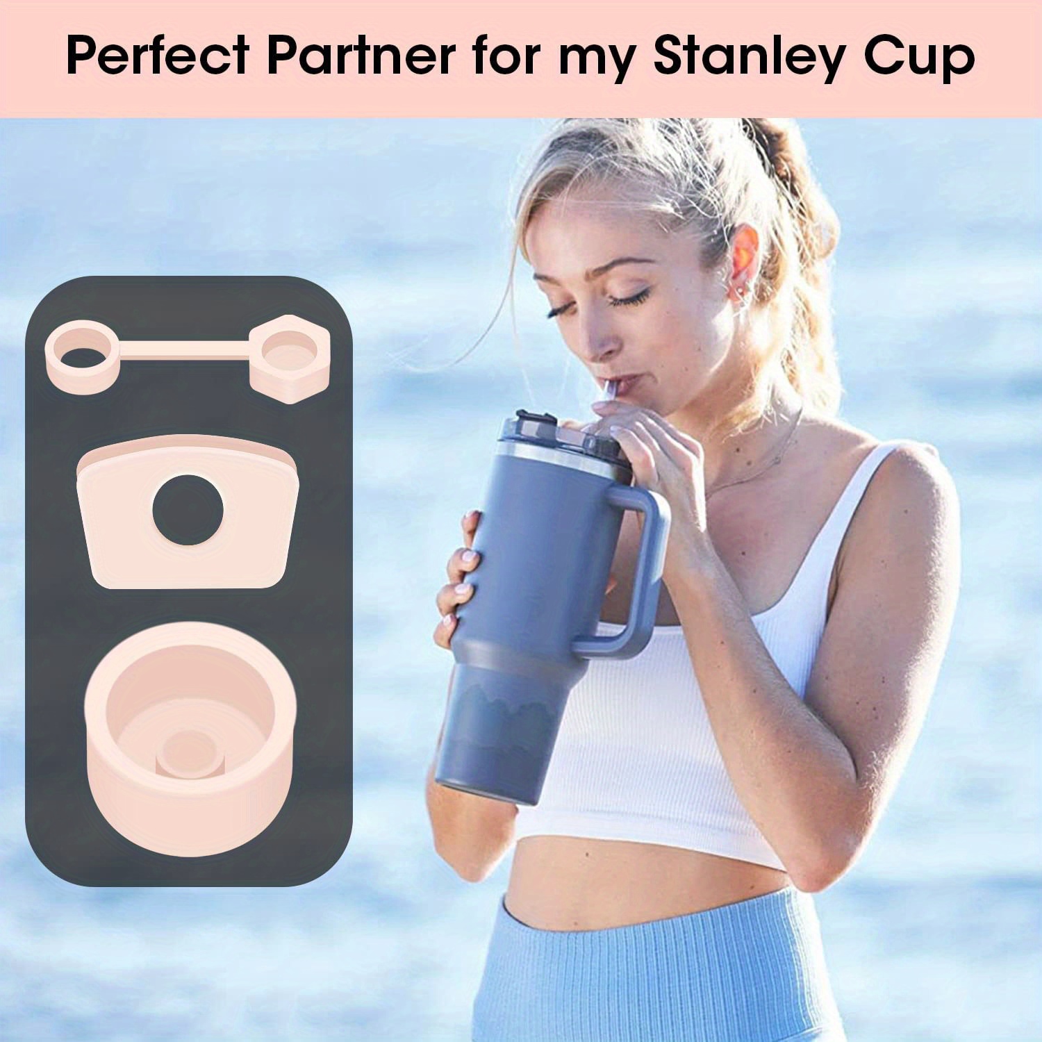 Leakproof Silicone Straw Topper For Stanley Cup 2.0 - Spill-proof