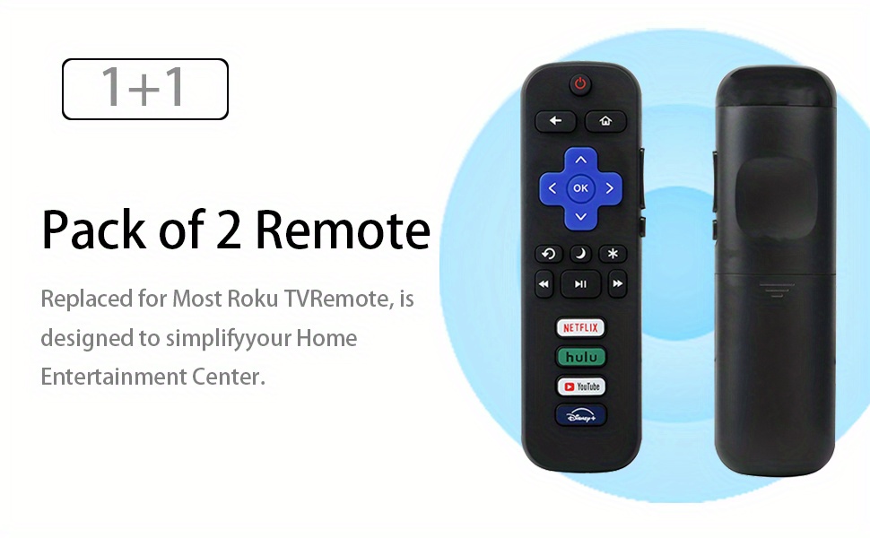  1-clicktech Remote for Roku TV and Roku Box, Compatible for TCL  HISENSE ONN Sharp Hitachi Element Westinghouse Sanyo- RokuTVs, for Roku  Express/4K+/Ultra/Premiere [Not for Roku Stick] : Electronics