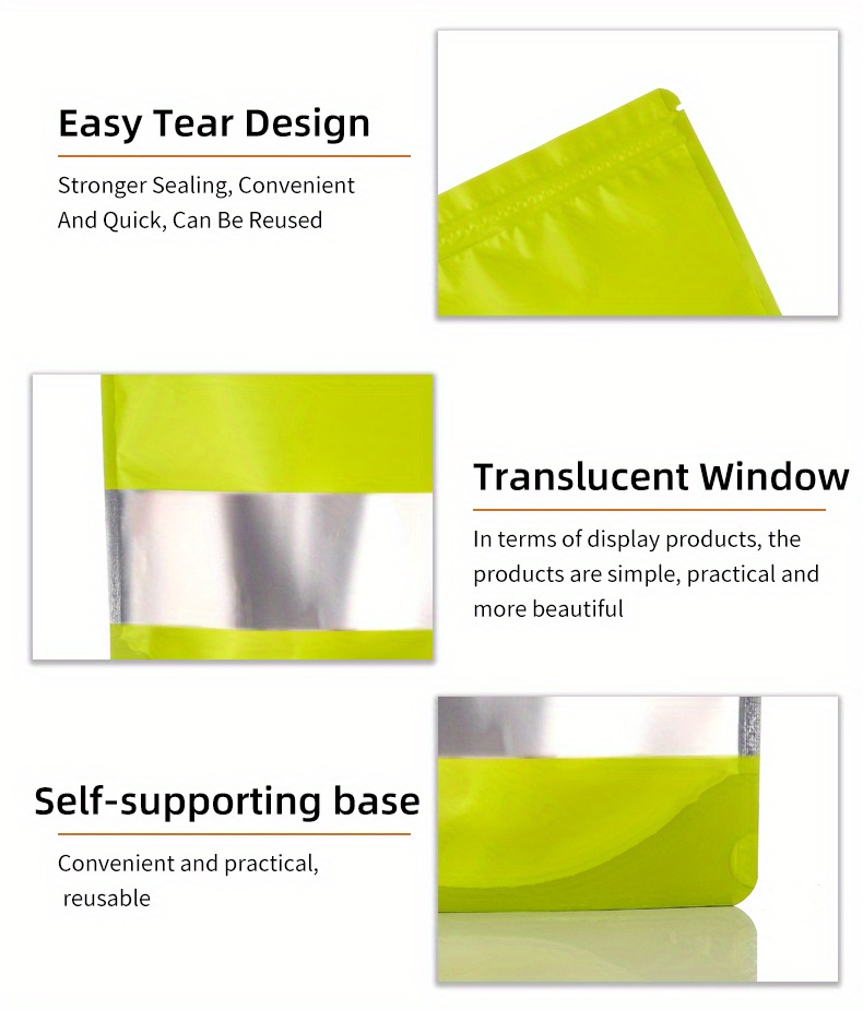 Color Window Self standing White Food Trial Packaging Bag Temu Australia