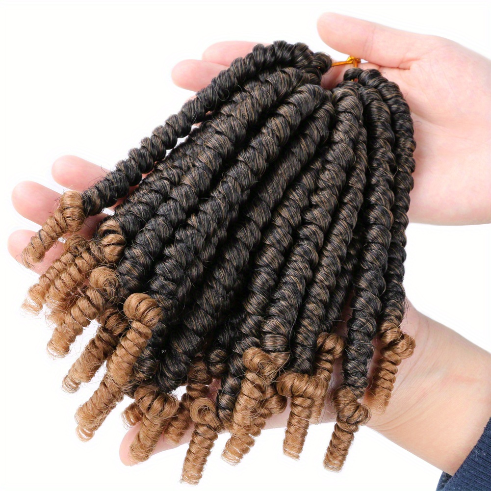 Curly Spring Twist Crochet Braids Synthetic Hair Extensions - Temu