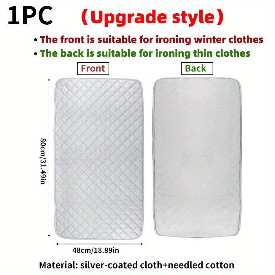  Oudain 2 Pieces Magnetic Ironing Mat Heat Resistant Ironing  Blanket Portable Travel Folding Ironing Pad Iron Board Alternative Cover  for Washer Dryer Table Top Laundry Clothes, 33 x 19, Grey 