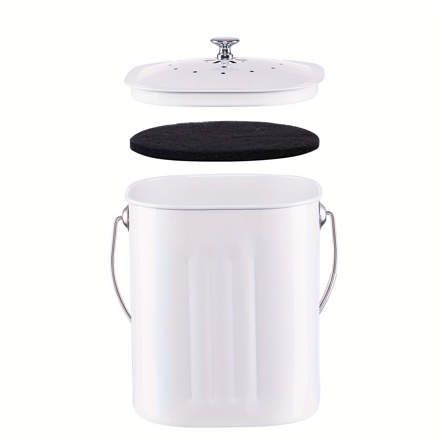 White Ceramic Countertop Composter