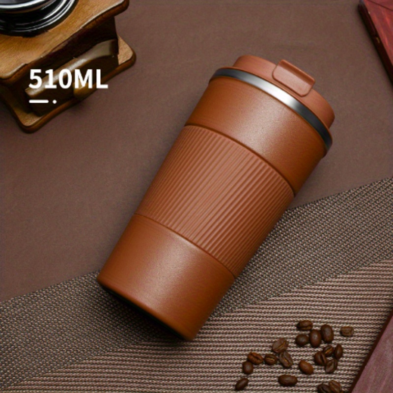 380ML 510ML Double Stainless Steel 304 Coffee Thermos Mug Leak-Proof  Non-Slip Car Vacuum Flask Travel Thermal Cup Water Bottle