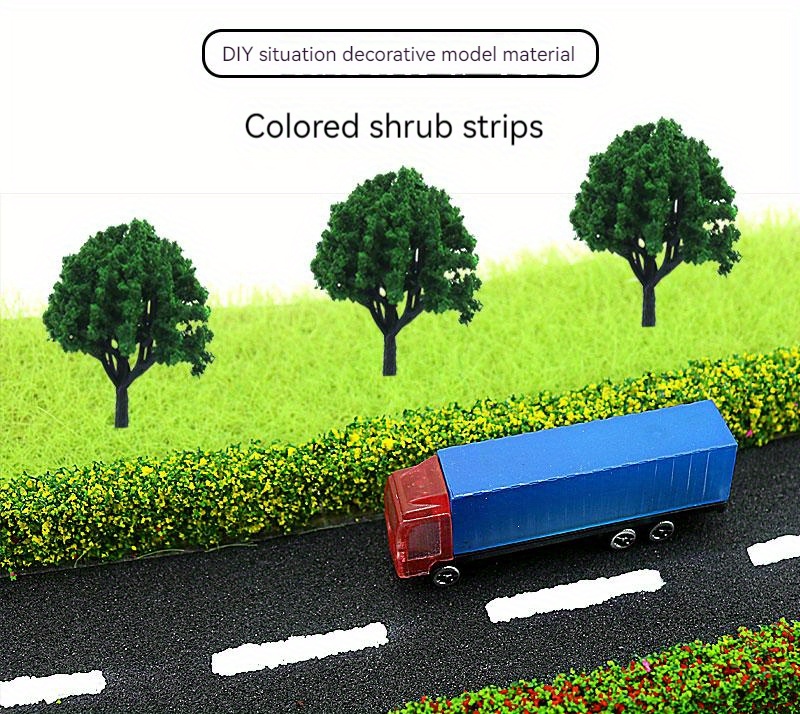 Finevips] 8x Miniature Shrub Strips Static Shrub Vegetation Groups Architecture Building Model Layout Model Mini Bushes For Sand Table I.76792113