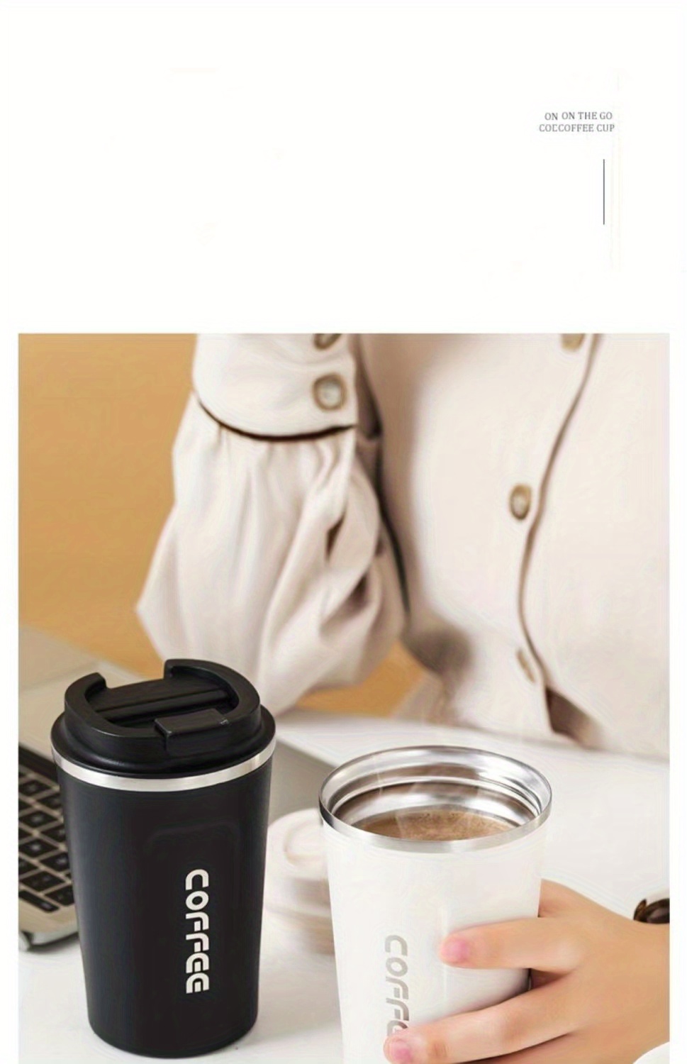 Vacuum Insulated Tumbler With Lid Coffee Cup Large capacity - Temu