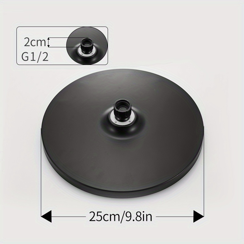 Large Round Shower Head High Pressure Shower Head Matte Temu