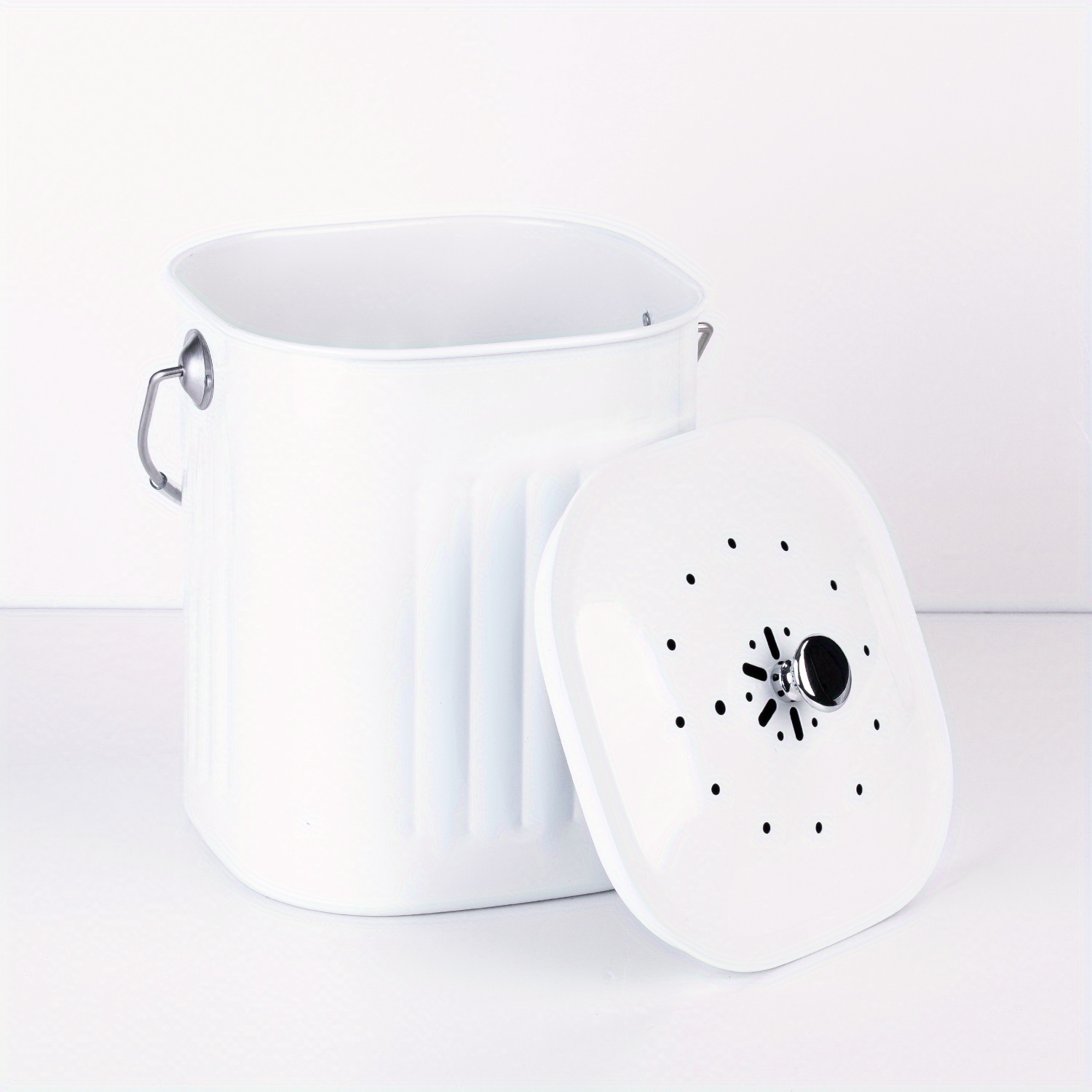 White Ceramic Countertop Composter