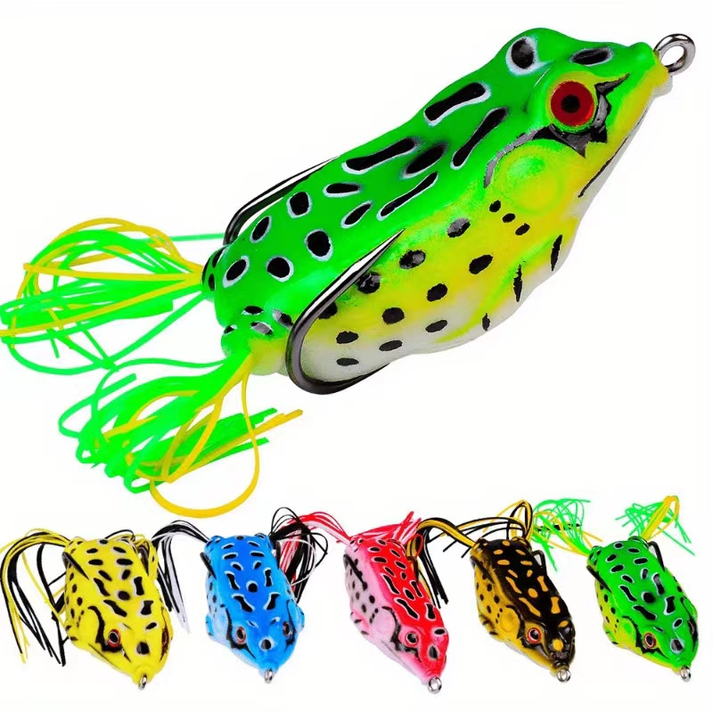 Double Hook Soft Bait Frog Realistic Fishing Experience - Temu
