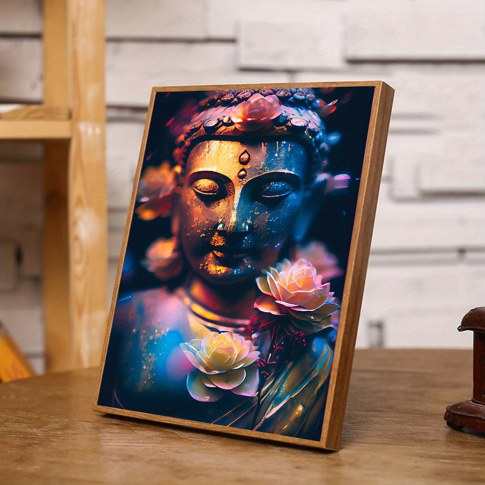 Buddha Statue 5d Diamond Painting Adult Kit, Diy Diamond Art Kit, Full  Diamond Buddhist Lotus Diamond Dot Painting Gem Art And Home Wall  Decoration Crafts - Temu