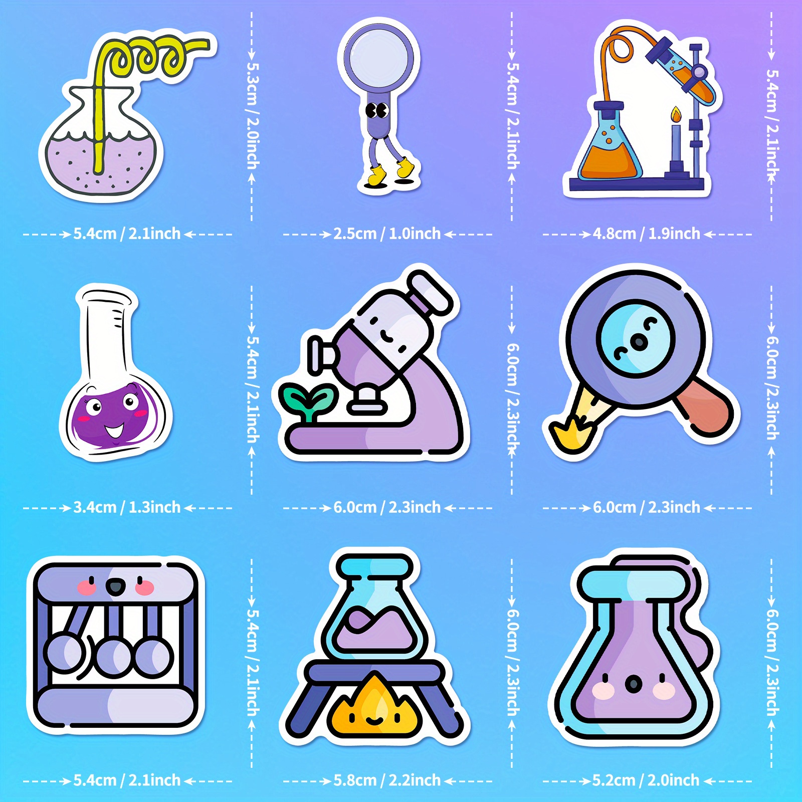 Science Lab Stickers Vinyl Waterproof Cartoon Stickers For - Temu