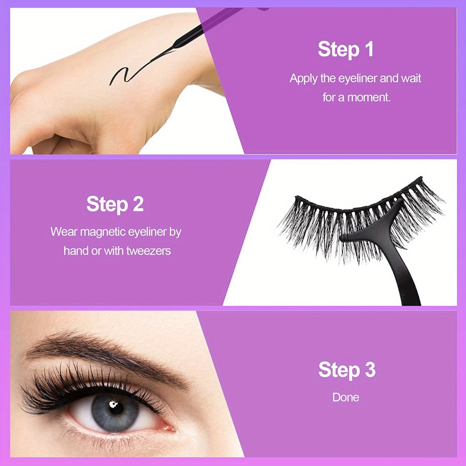 Self Adhesive Eyelashes 3 Reusable Adhesive Eyelashes Temu