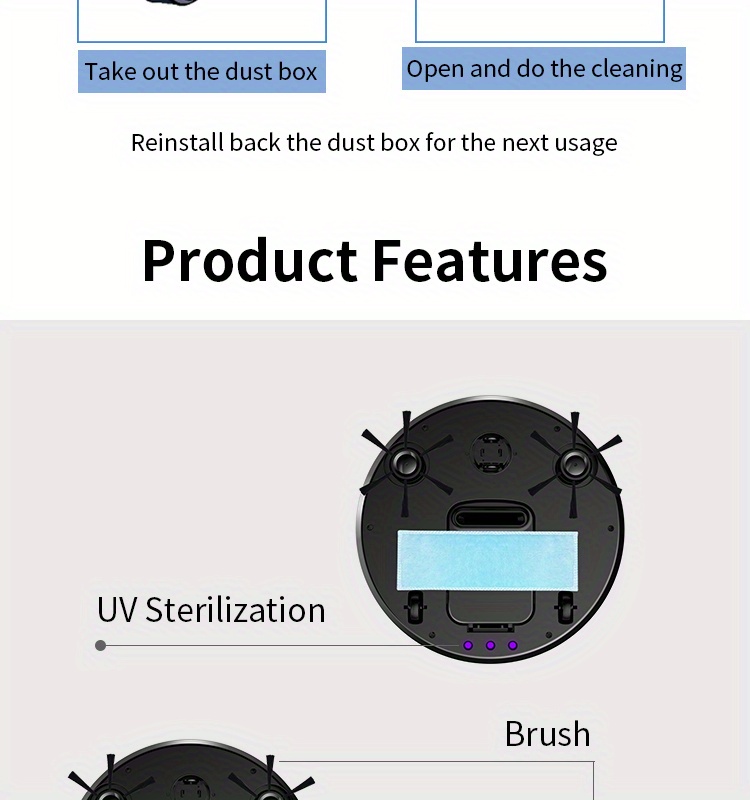 sweeping machine lazy family use automatic intelligent usb charging sweeping machine three in one sweeping suction drag integrated machine vacuum cleaner details 10