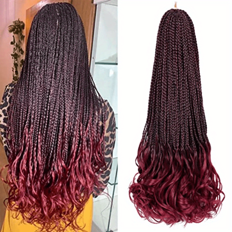 Long Braids Curly Ends Crochet Hair Extensions 35 1pack 8pack