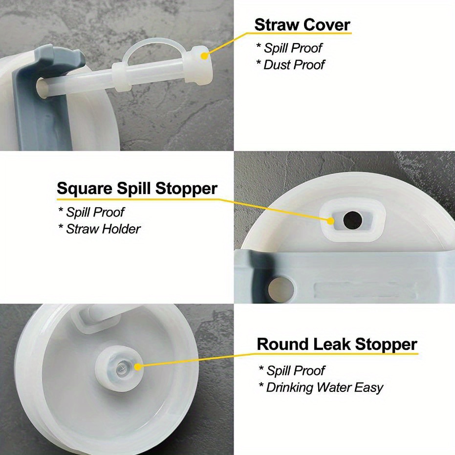 Colorful Spill And Leak Stopper For Stanley And Tumblers - Temu