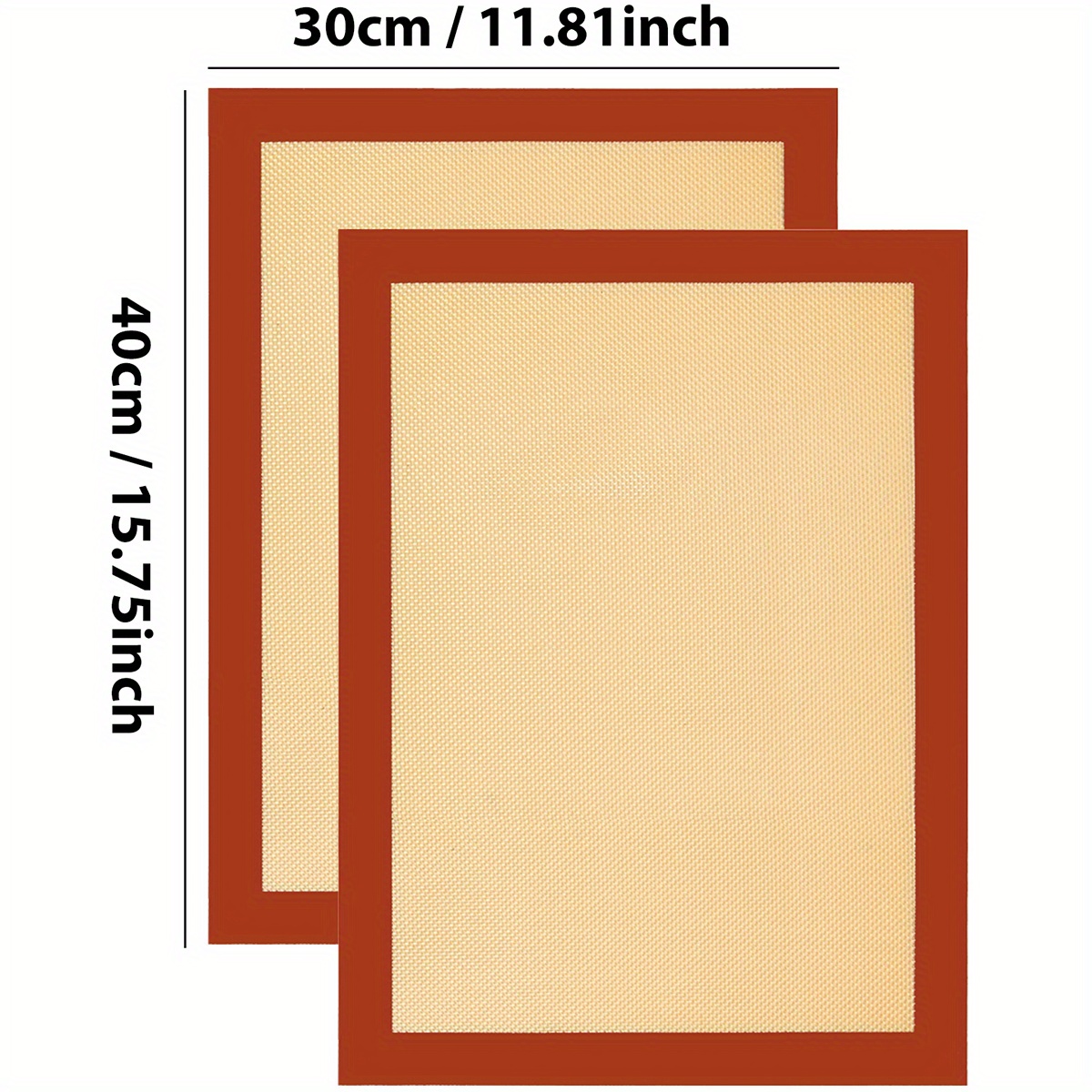 2 шт. силиконовых ковриков для выпечки 15,7х11,8, многоразовые коврики для выпечки, термостойкие, не прилипающие, лист для духовки, коврик для формы для выпечки, для приготовления макарон и печенья, инструменты для выпечки в кухне, предметы домашней кухни. Подробности 0.