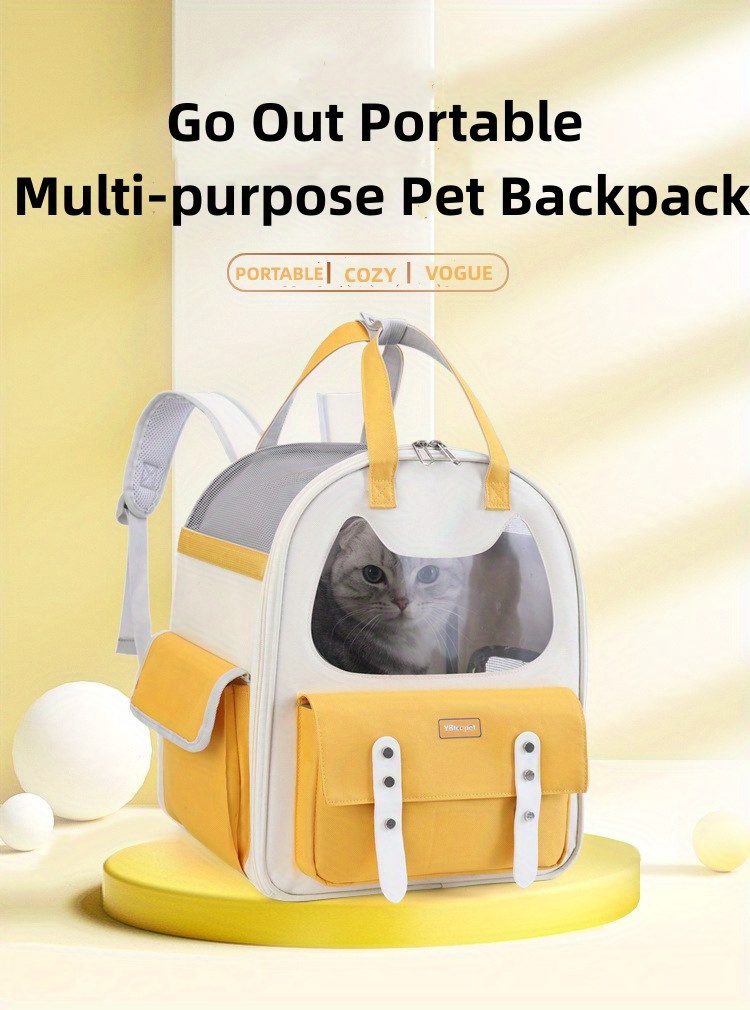 Cat Backpack Carrier Cat Travel Outdoor Shoulder Bag For - Temu