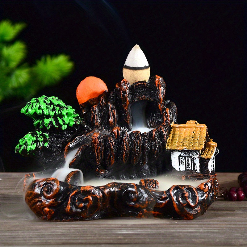 Resin Backflow Incense Burner Backflow Incense Holder - Temu