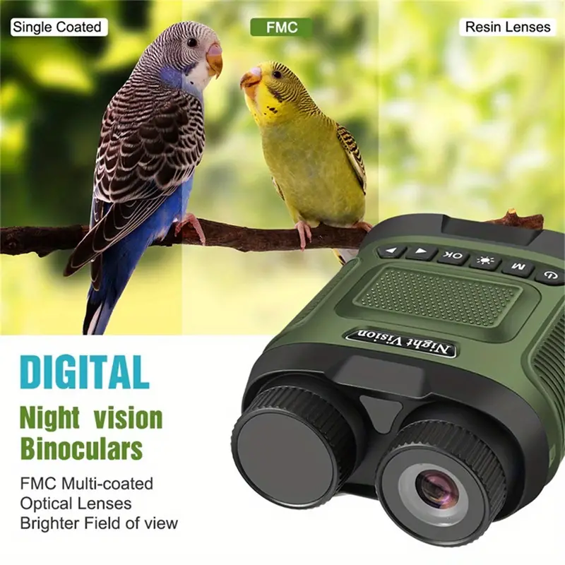 8x zoom 300m infrared digital night vision binoculars 2 5k uhd 40m pixels rechargeable telescope for hunting camping 2500mah lithium rechargeable battery details 6