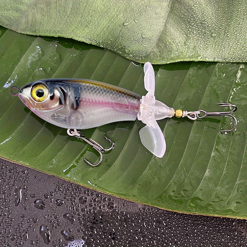 Double Propeller Floating Fishing Lure Soft Spinning Tail - Temu