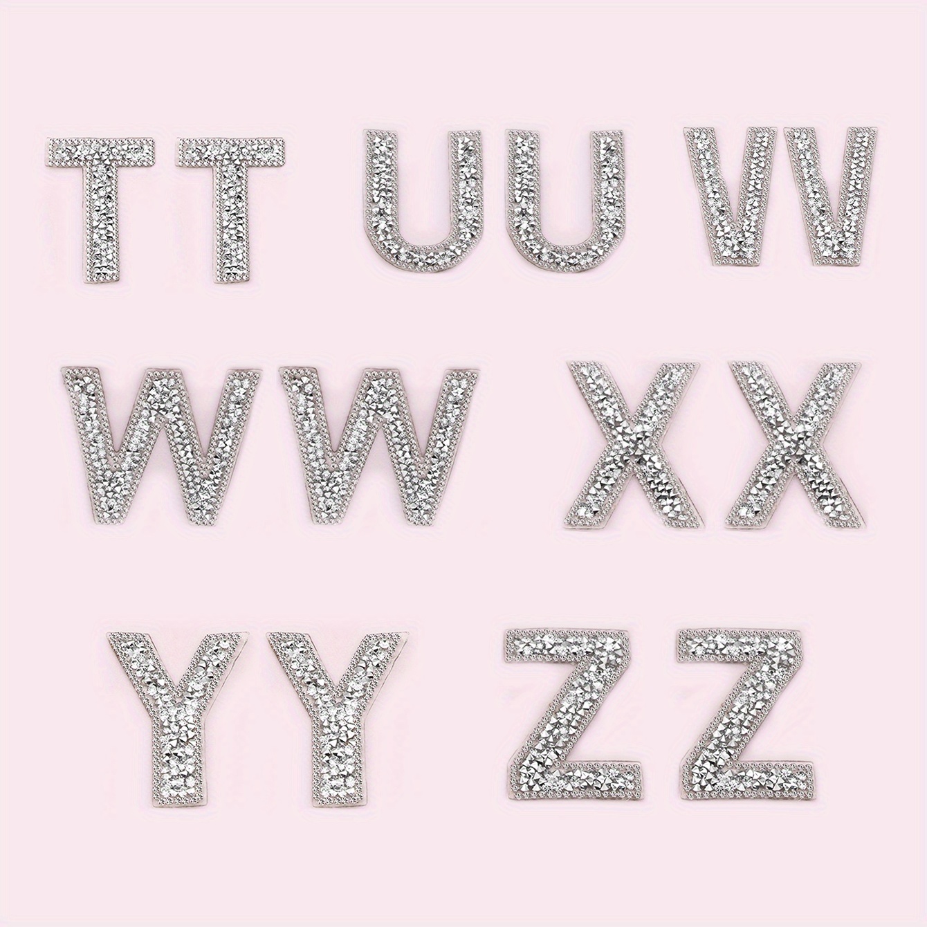 Letter Patches Glitter Letter Patches A-z Iron On Alphabet Patches