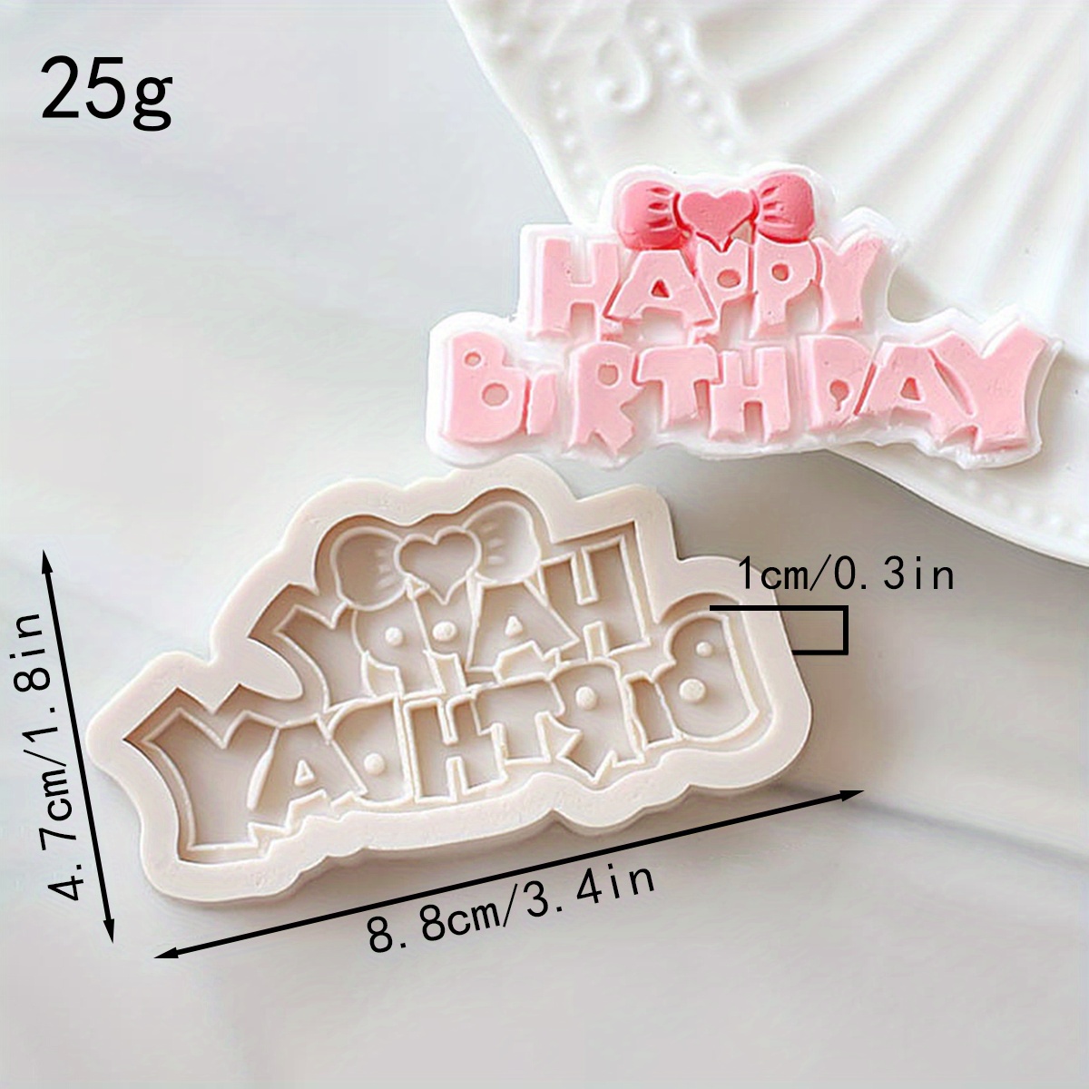 Birthday Chocolate Molds 3d Silicone Mold Cute English - Temu