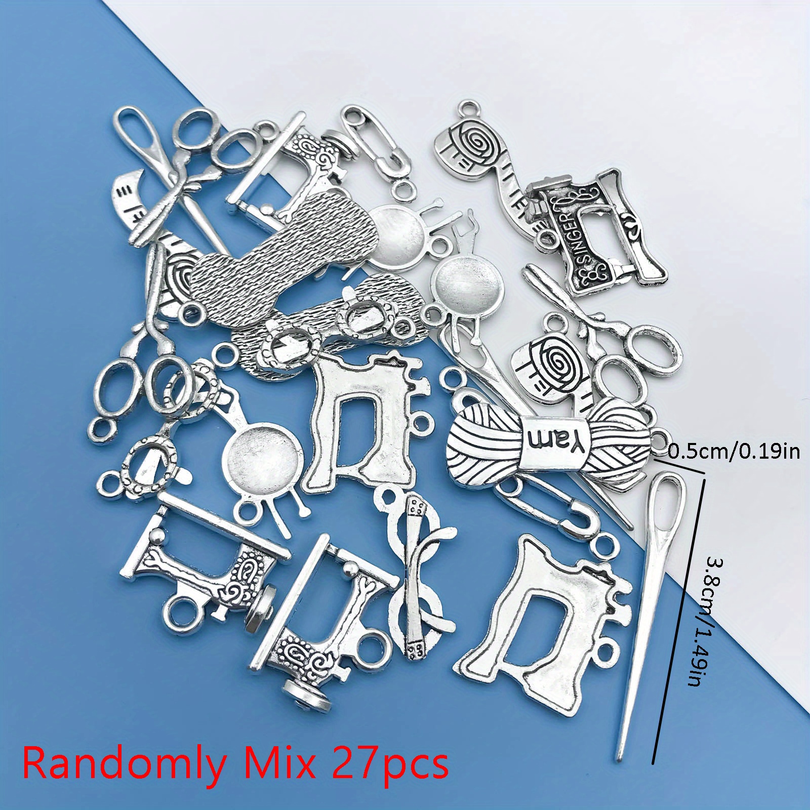 20pcs Vintage Metal 4color Mix Size Random 20-200 Style Charms Pendant for  Jewelry Making Diy Handmade Jewelry