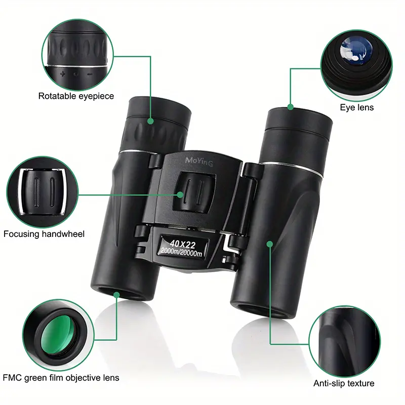 mini portable monocular without battery eyepiece 18mm objective 50mm 12x magnification telescope adjustable pocket telescope for outdoor sports hiking bird watching details 3
