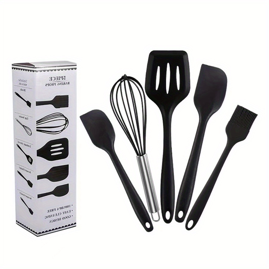 Silicone Utensil Set, Kitchen Utensil Set, Safety Cooking Utensils Set,  Non-stick Kitchen Cooking Turner, Slotted Spatula, Whisk, Oil Brush, Cream  Spetula, Kitchen Stuff, Kitchen Gadgets - Temu