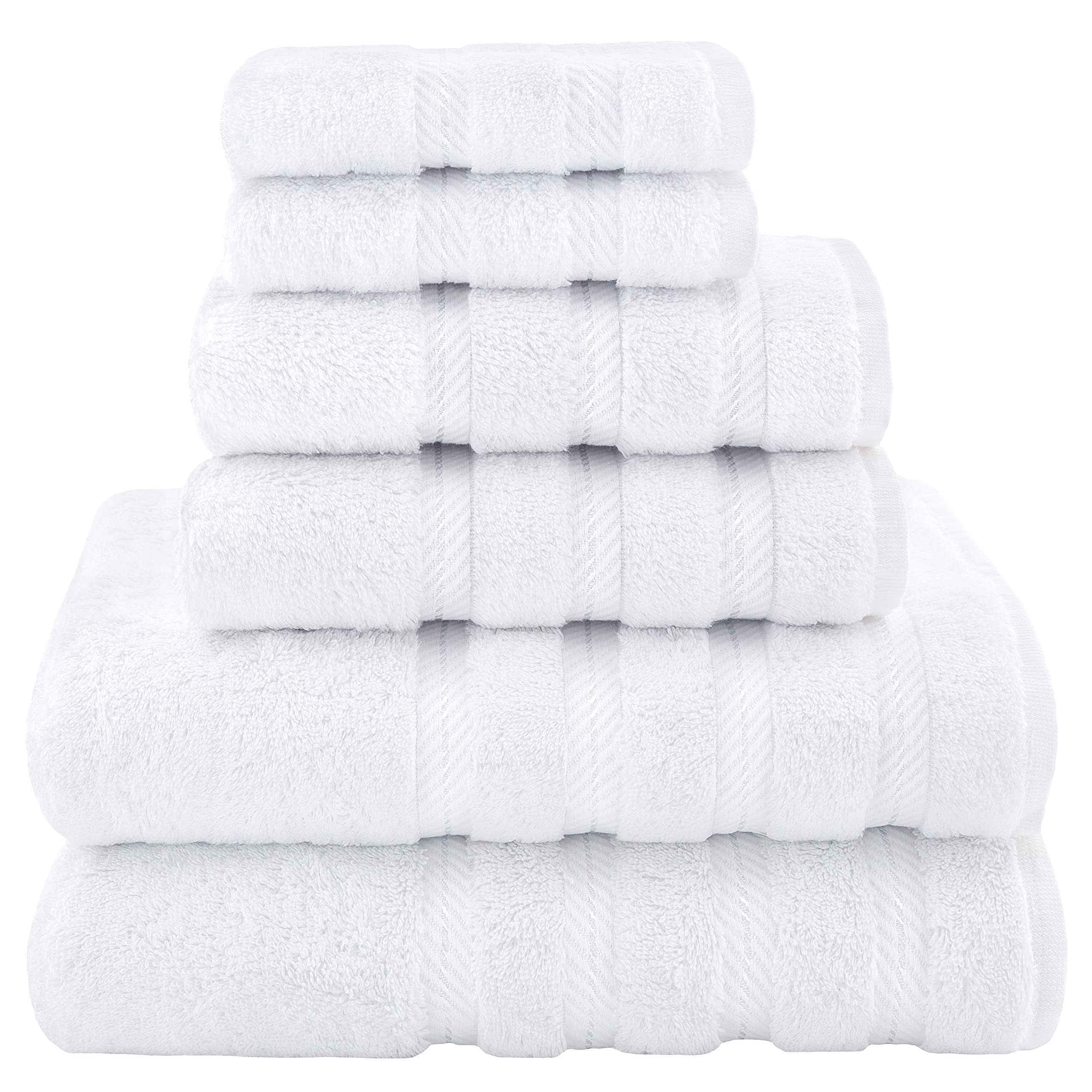 Smuge Extra Large Bath Towel Sets of 8, 2 Large Bath Towels Oversized, 2  Hand Towels, 4 Washcloths, Soft Microfiber, Quick Dry, Highly Absorbent Bath  Towels for Bathroom Kitchen Spa(White) 