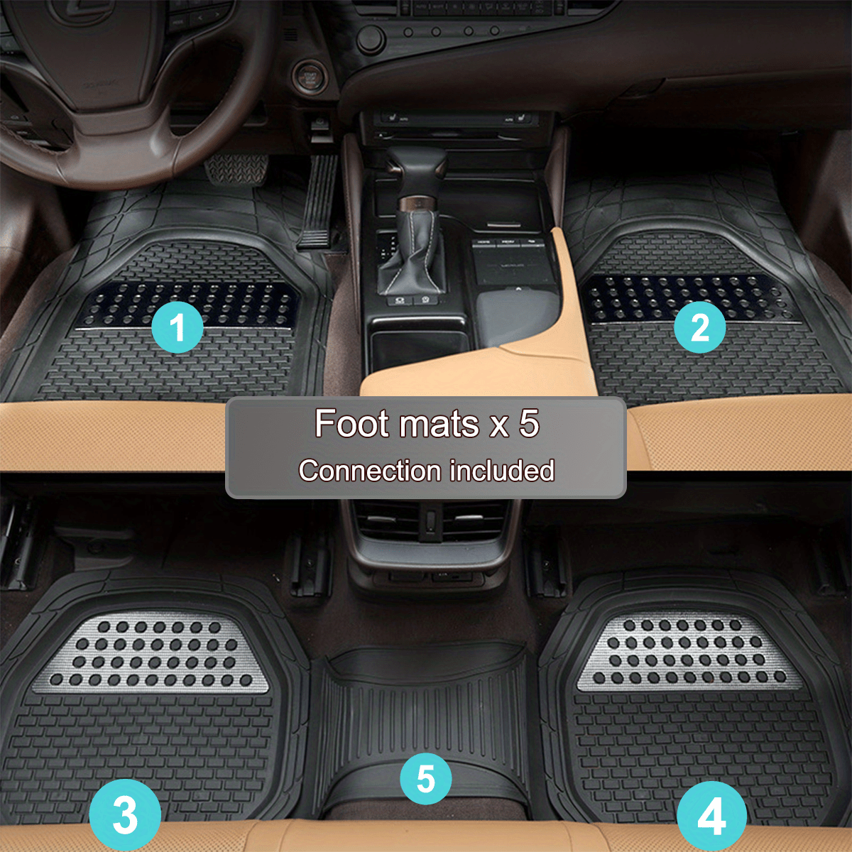 Ensemble de 4 tapis d'auto