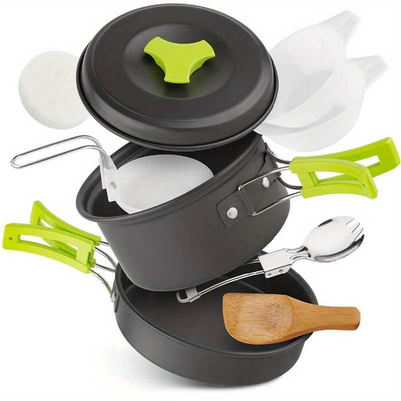 Camping Cooking Set Portable Tableware Pot With Storage Bag