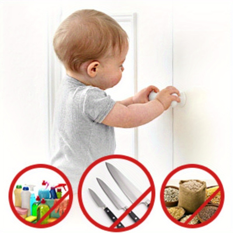 cabinet locks for babies child safety latches 4pcs   stronger     works with most cabinets and drawers no drilling installation white black details 3