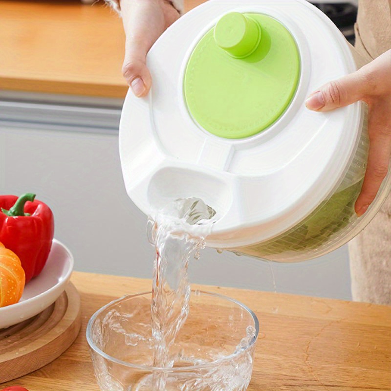 4L Large Salad Spinner, Vegetable Washer Dryer Drainer Strainer, Quick  Lettuce Spinner, Easy Water Drain System and Compact Storage, Fruit Washer