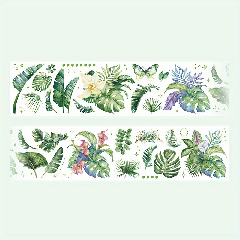 Washi Tape Leaf Collection Series Pastel Color Plant Leaf - Temu