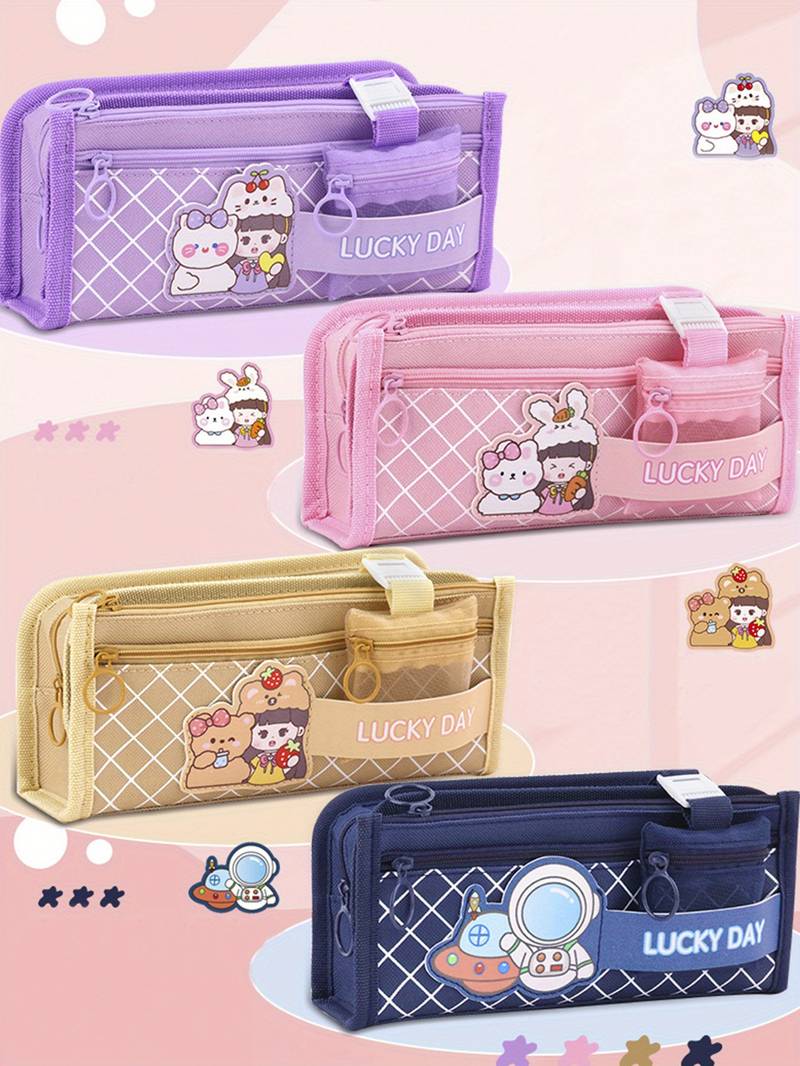 Personalized Pencil Case With Name - Custom Pen Bag With Large Storage Compartments For School & Office