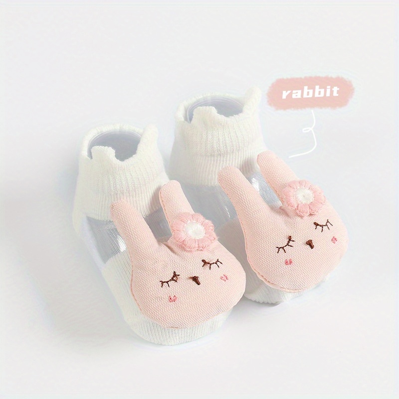Baby Girls Cotton Cartoon Doll Decor Ankle Socks