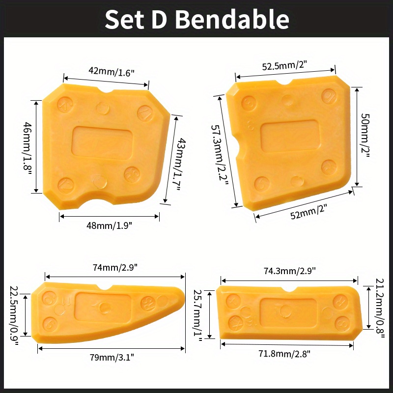 4pcs Kit D'outils Calfeutrage Spatule À Joint En Silicone - Temu Belgium