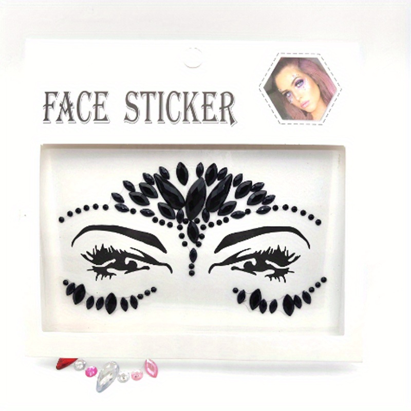 81 Single-grain Diy Eyebrow Eye Stickers Forehead Face Rhinestones Stickers  Acrylic Stickers
